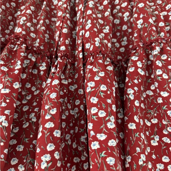 SHEIN Red Floral Crop Top & Skirt Set - Picture 5 of 9